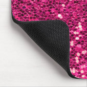 Roze glitter Girly Modern Sparkle Bling Kantoor Muismat (Hoek)