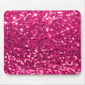 Roze glitter Girly Modern Sparkle Bling Kantoor Muismat (Voorkant)