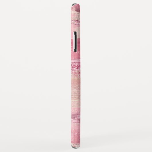 Roze Glitter Girly Shimmer Persoonlijke naam Case-Mate iPhone Case (Achterkant/rechts)