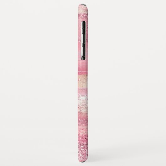 Roze Glitter Girly Shimmer Persoonlijke naam Case-Mate iPhone Case (Achterkant/links)