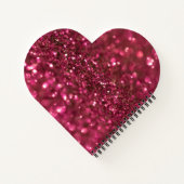 Roze, glitter Girly Trendy Texure Modern Hot Pink  Notitieboek (Achterkant)