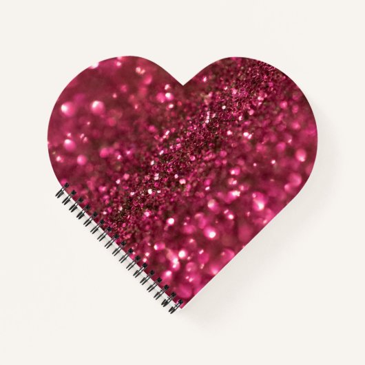 Roze, glitter Girly Trendy Texure Modern Hot Pink  Notitieboek (Voorkant)