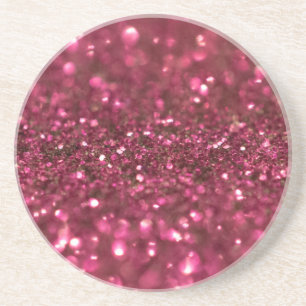 Roze, glitter Girly Trendy Texure Modern Hot Pink Zandsteen Onderzetter