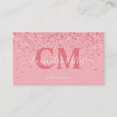 Roze Glitter Glam Beauty Aesthetics Loyalty & Visitekaartje (Voorkant)