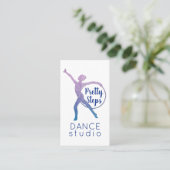  roze glitter glam dance Studio Modern Visitekaartje (Staand voorkant)