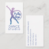  roze glitter glam dance Studio Modern Visitekaartje (Voorkant / Achterkant)