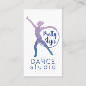 roze glitter glam dance Studio Modern Visitekaartje (Voorkant)