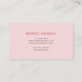 Roze Glitter Glam Haar & Make-up Visitekaartje (Achterkant)