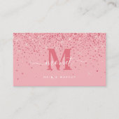 Roze Glitter Glam Haar & Make-up Visitekaartje (Voorkant)