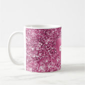  Roze Glitter Glam Hart Koffiemok (Links)