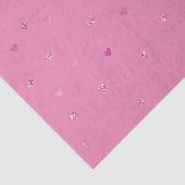 Roze Glitter Glam Harten Verjaardag Tissuepapier (Detail)