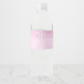 Roze Glitter, Glam Sweet 16 Waterfles Etiket (Achterkant)