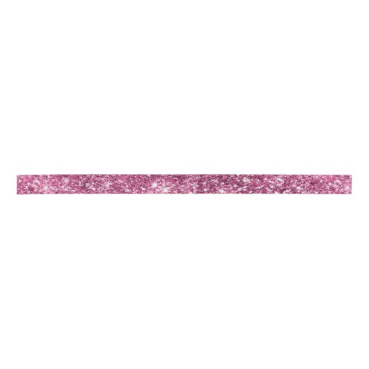  Roze Glitter Glam Verjaardag Satijnen Lint (Voorkant)