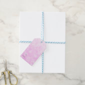Roze Glitter Glam Verjaardagsfeest Favor Cadeaulabel (Met Touw)