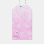 Roze Glitter Glam Verjaardagsfeest Favor Cadeaulabel (Voorkant)