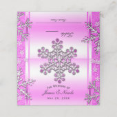 Roze Glitter Glam Winter Wonderland Tafelnummer Plaatskaartje (Buitenkant ongevouwen)