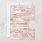 Roze Glitter Glamour Babyshower Kaart (Achterkant)