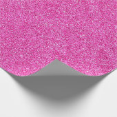 Roze Glitter Glamour Moderne Sjabloon Elegant Cadeaupapier (Hoek)