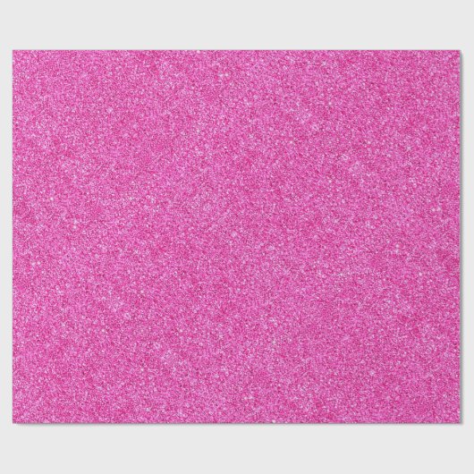 Roze Glitter Glamour Sjabloon Elegant Modern Cadeaupapier (Vlak)