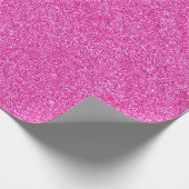 Roze Glitter Glamour Sjabloon Elegant Modern Cadeaupapier (Hoek)