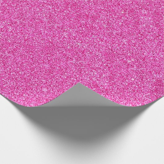 Roze Glitter Glamour Sjabloon Elegant Modern Cadeaupapier (Hoek)