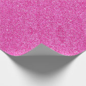 Roze Glitter Glamour Sjabloon Modern Elegant Cadeaupapier (Hoek)