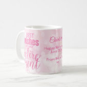 Roze Glitter Glamoureuze pensioenwensen Koffiemok (Voorkant links)