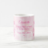 Roze Glitter Glamoureuze pensioenwensen Koffiemok (Center)