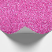 Roze Glitter Glamoureuze Sjabloon Elegant Modern Cadeaupapier (Hoek)