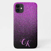 Roze Glitter Glans Aangepaste Telefoonhoes Case-Mate iPhone Case (Achterkant)