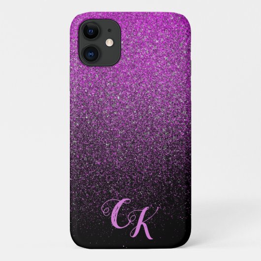 Roze Glitter Glans Aangepaste Telefoonhoes Case-Mate iPhone Case (Achterkant)