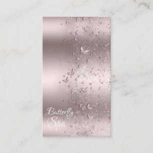 Roze Glitter Glans Fladder Vlinder Visitekaartje