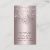 Roze Glitter Glans Fladder Vlinder Visitekaartje (Achterkant)