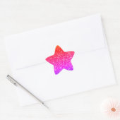 Roze glitter glans glinsterend patroon vieringen ster sticker (Envelop)