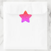 Roze glitter glans glinsterend patroon vieringen ster sticker (Tas)