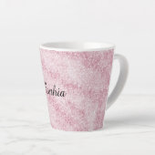 Roze Glitter Glans Kerst Latte Mok (Rechterhoek)