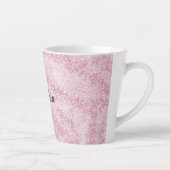 Roze Glitter Glans Kerst Latte Mok (Rechts)