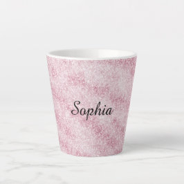 Roze Glitter Glans Kerst Latte Mok