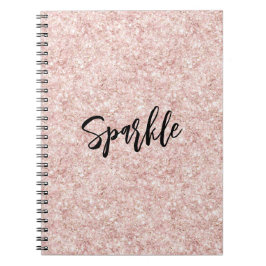 Roze Glitter Glans  Notitieboek