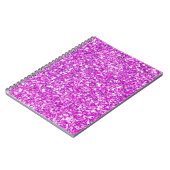 Roze Glitter Glans Notitieboek (Linkerzijde)