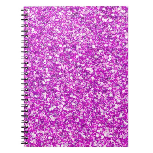 Roze Glitter Glans Notitieboek (Voorkant)