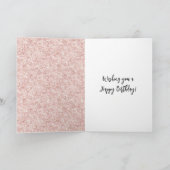 Roze Glitter Glans Verjaardag Kaart (Binnen)