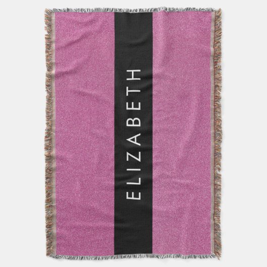 Roze Glitter, Glitter Achtergrond, Jouw naam Deken (Voorkant Verticaal)