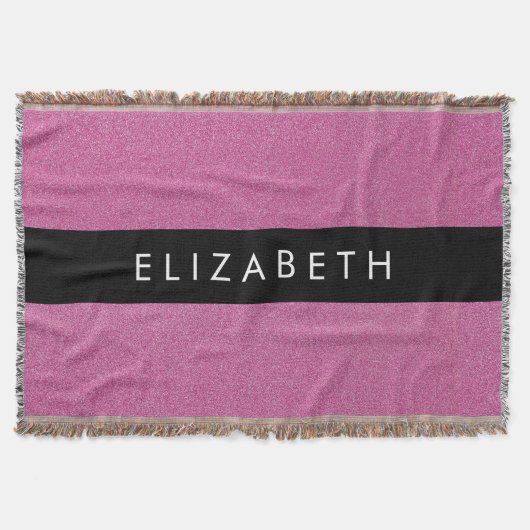 Roze Glitter, Glitter Achtergrond, Jouw naam Deken (Voorkant)