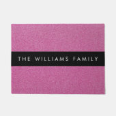 Roze Glitter, Glitter Achtergrond, Jouw naam Deurmat (Voorkant)