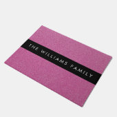 Roze Glitter, Glitter Achtergrond, Jouw naam Deurmat (Schuin)