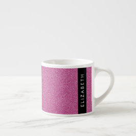 Roze Glitter, Glitter Achtergrond, Jouw naam Espresso Kop