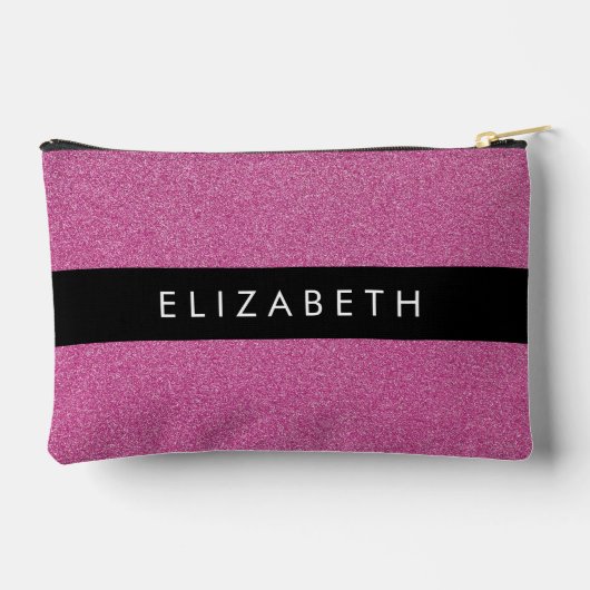 Roze Glitter, Glitter Achtergrond, Jouw naam Etui (Achterkant)