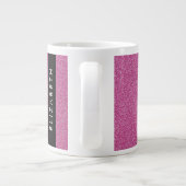 Roze Glitter, Glitter Achtergrond, Jouw naam Grote Koffiekop (Achterkant)