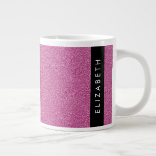 Roze Glitter, Glitter Achtergrond, Jouw naam Grote Koffiekop